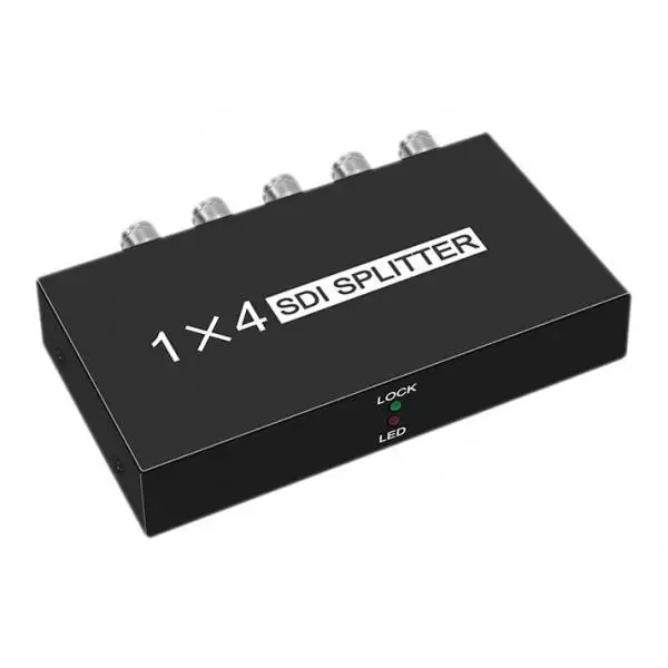 1 Set AU Adapter Premium Transmission Repeater 1x4 SDI Splitter for Projector DVR