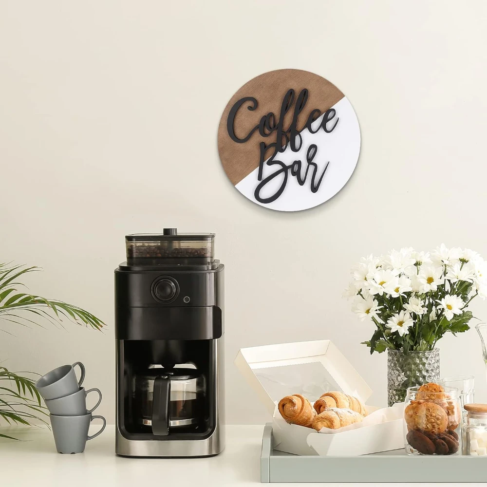 Description Picture 6 of itemCoffee Signs Decor for Coffee Bar Wood Farmhouse Wall Sign Decor for Kitchen Home Office Cafe Coffee Station Housewarming Gift