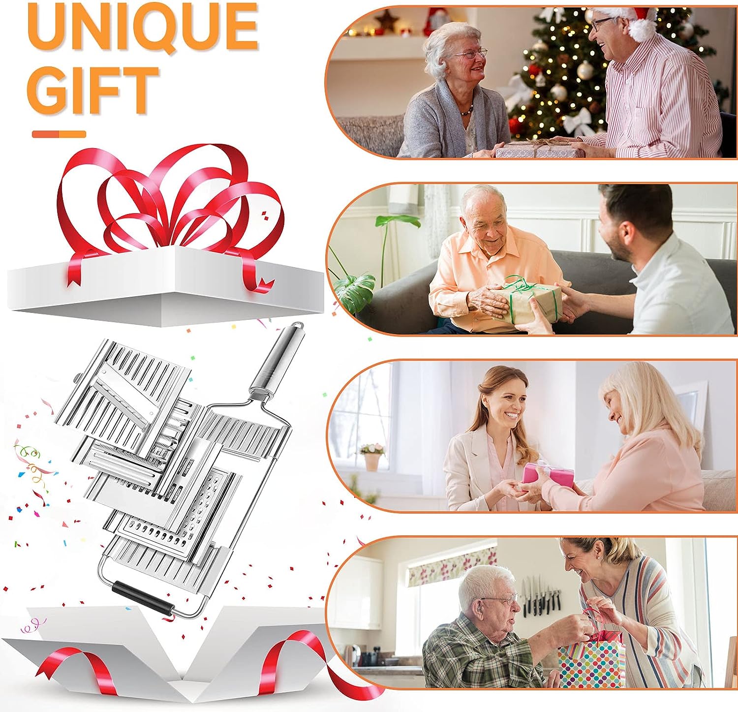 Description Picture 4 of item4 In 1 Vegetable Cutter Manual Stainless Steel Grater Slicer Fruit Carrot Peeler Potato Grater Cheese Shredder Kitchen Tools