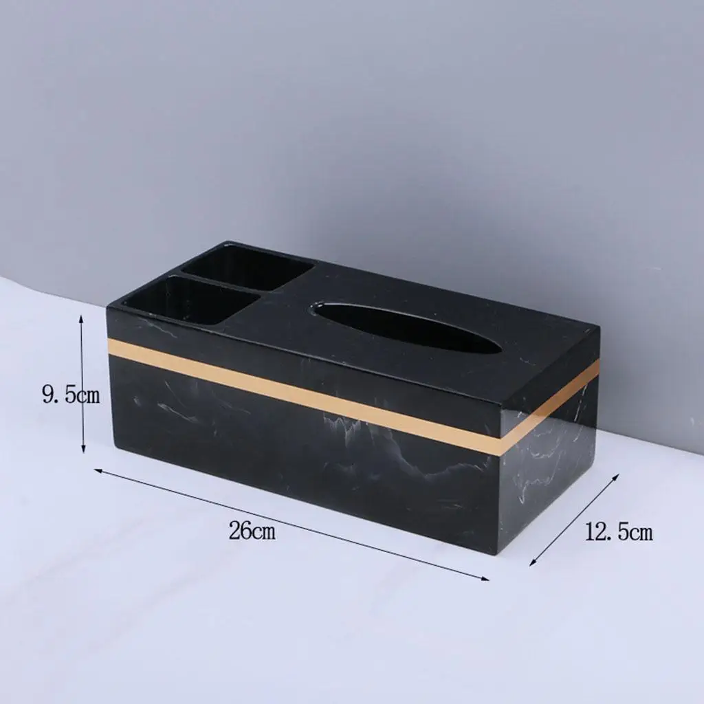 Resin Tissue Dispenser Desk Organizer Tissue Case for Bathroom Car Supplies