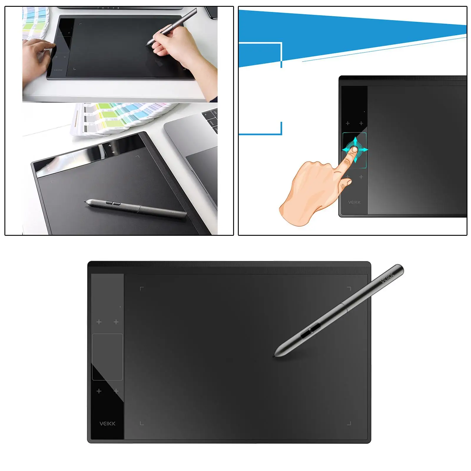 Professional Office 10 x 6 Inch Large Graphics Tablet 8192 Levels Pressure