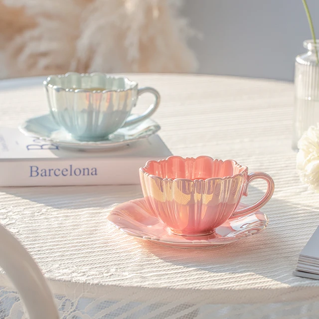 200ML Ceramic Coffee Mugs Cloud Shaped Latte Cup Cute Pink Ceramic Milk Mug  Cups Home Decoration Cafe Accessories - AliExpress