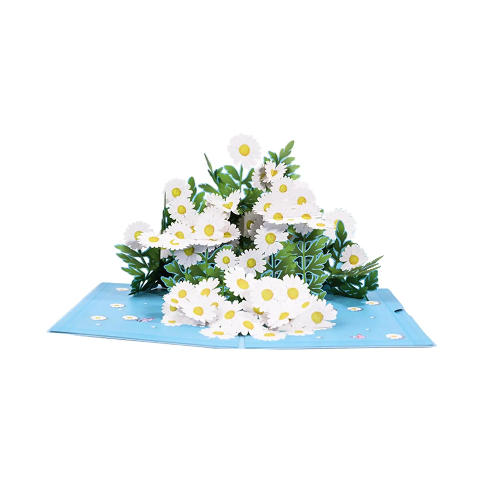 Daisy Bouquet Popup Card Best Wishes Holiday Greeting Card for Anniversary Graduation New Year Classroom Kids School Classroom