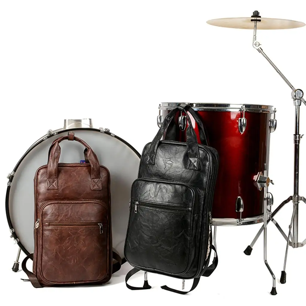 PU Leather Drum Stick Drumsticks Bag Carrying Case Parts Accessory
