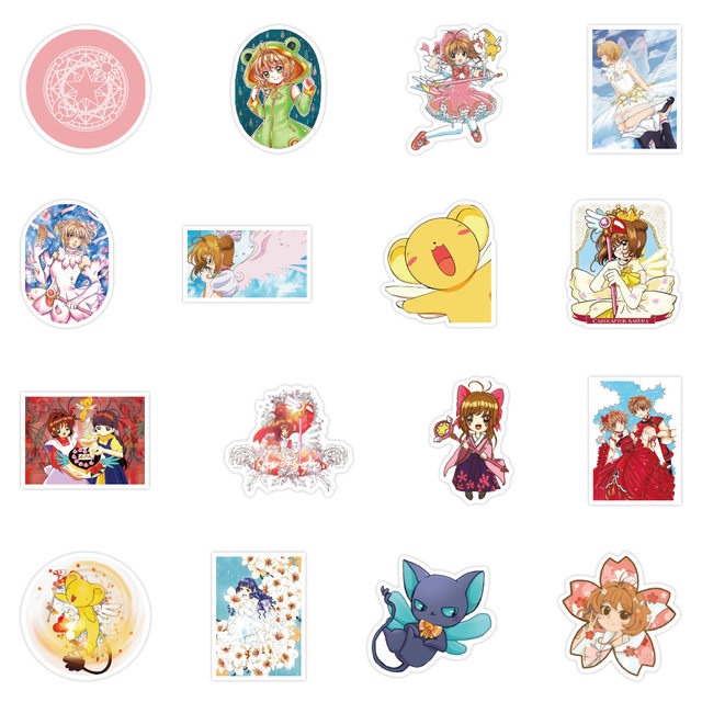  100pcs Kawaii Anime Lovely Stickers Girl Stickers Card Captor  Sakura Stickers : Toys & Games