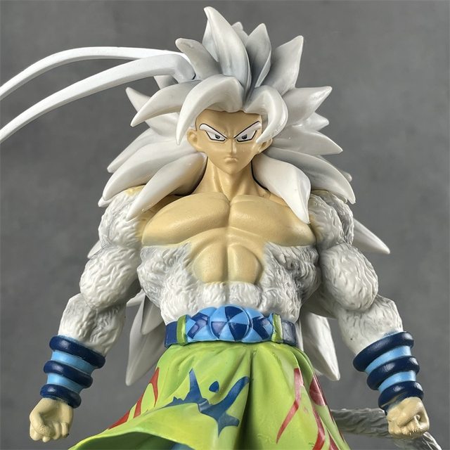 25cm Dragon Ball Z Son Goku Super Saiyan SSJ5 White Hair Ver