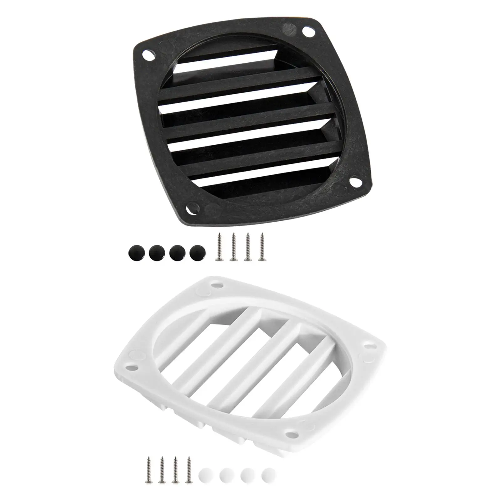 3 inch Boat Louvered Vent Accessories Square Air Vent Grill Ventilation Ducting Cover Outlet Vent for Yacht Marine