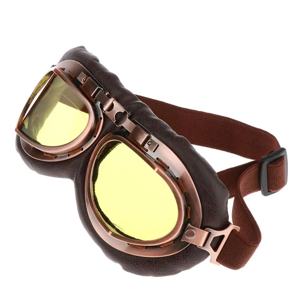 Motorcycle Retro Goggles Glasses for Helmet Cruiser Riding #4