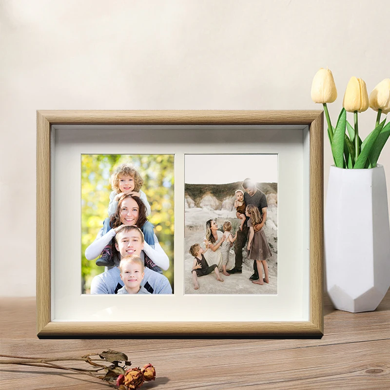 Title 2, 4x6inch Double Group Photo Frame Wall Home Deco...