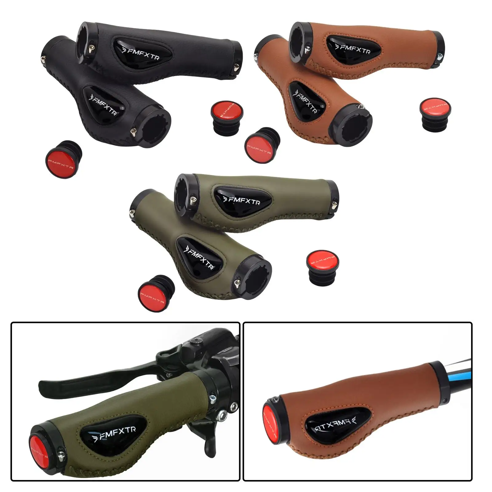 Bike Handle Grips Double Lock Protective Professional Anti Vibration Non Slip Bicycle Handlebar Cover for MTB Outdoor Cycling
