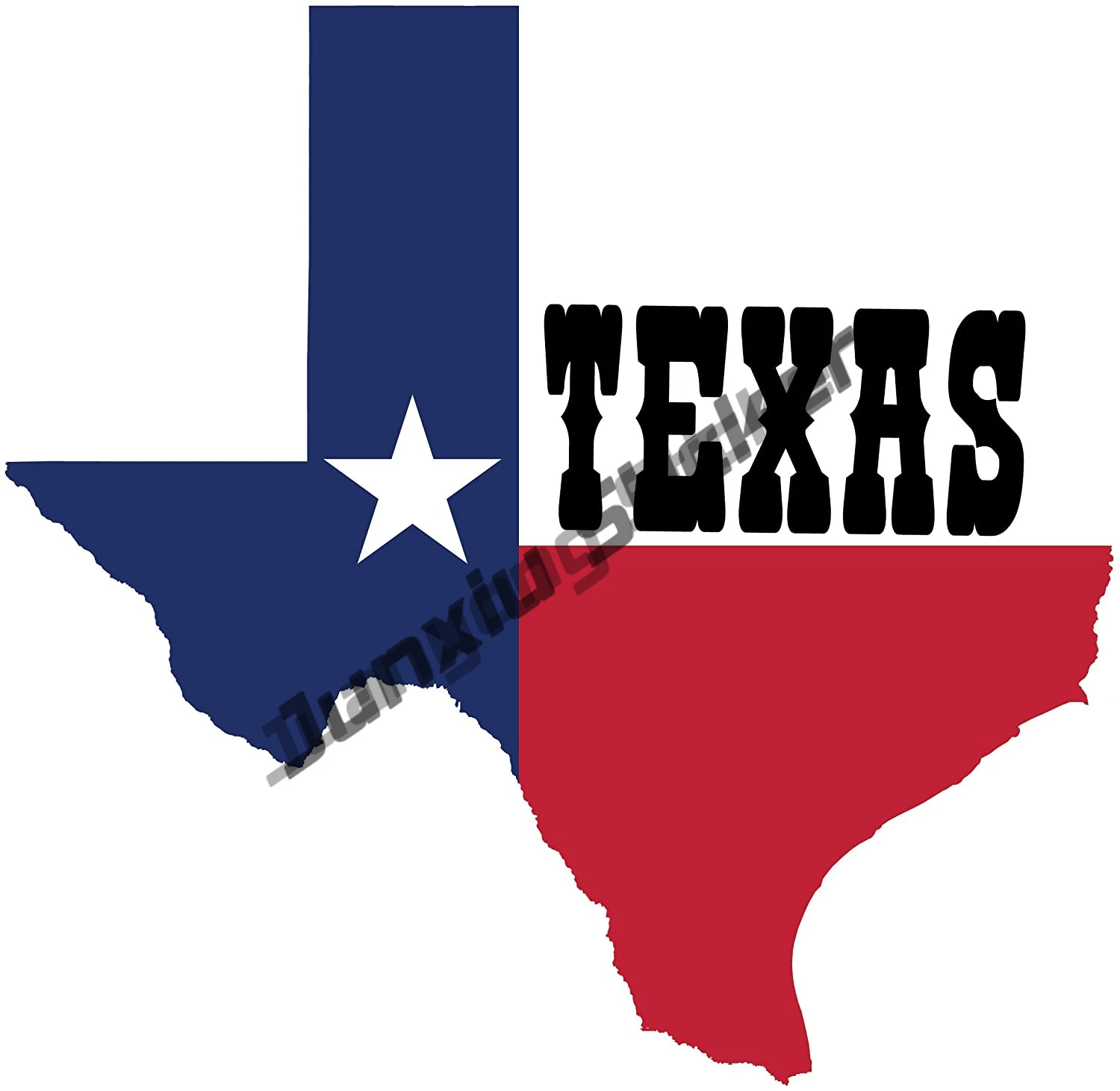 State of Texas Flag Map Vinyl Decal Bumper Sticker 
