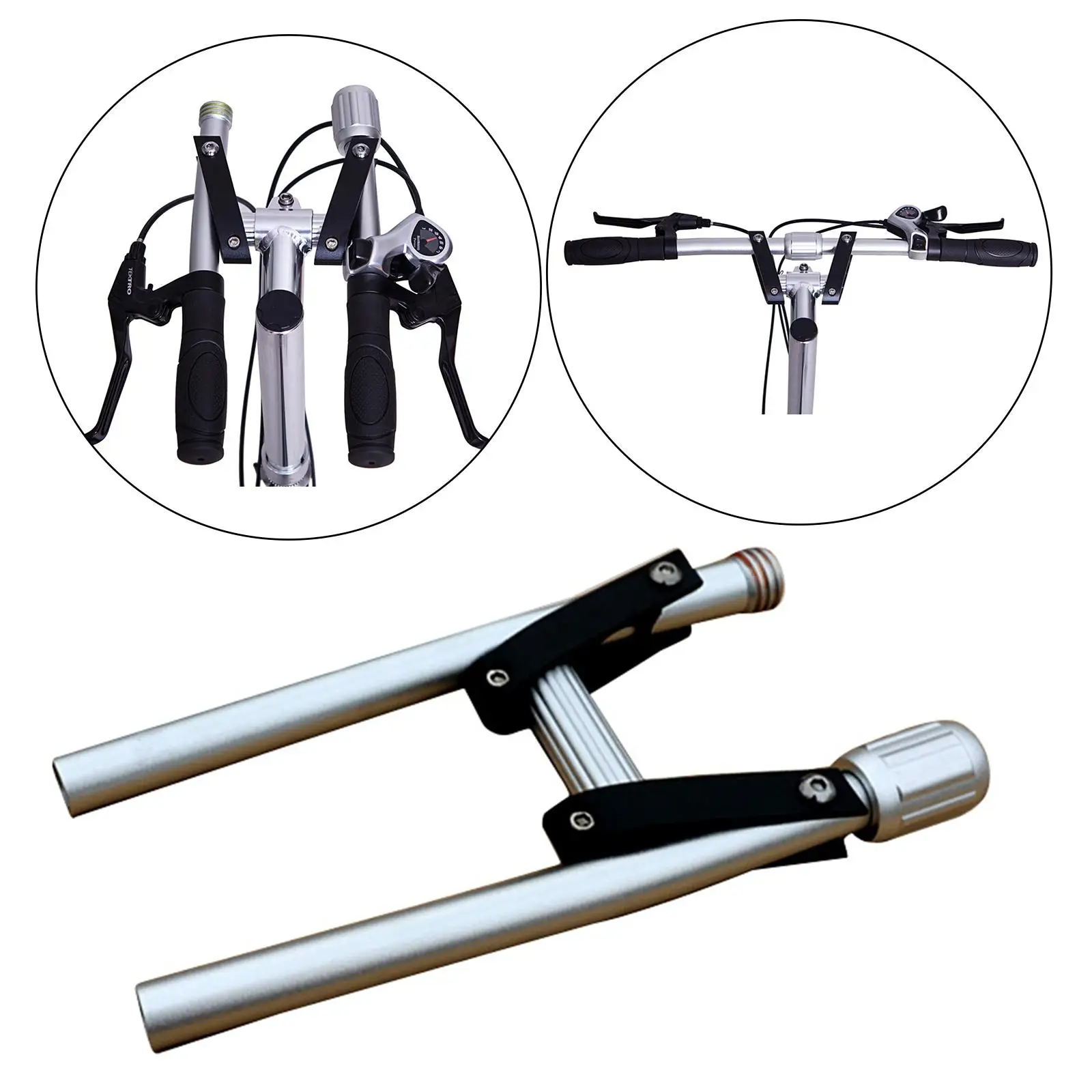 Folding Handlebar High Riser Bar 25.4mm Aluminum Alloy Universal 22.2mm/25.4mm Bike Handle Bars Foldable Bar for Mountain Bikes