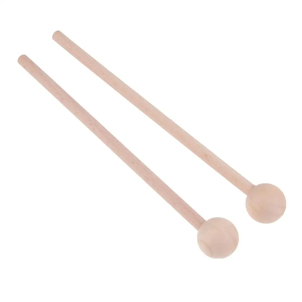 1 Pair Polished Xylophone Chime Mallets Drum Sticks Hard