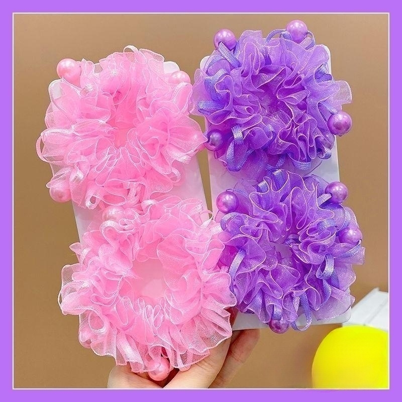 Neue Mädchen Ballett Kopf Blume niedlich handgemachte Kinder Haar Kreise Leistung Blume Prinzessin Kopf bedeckung elastische Haar bänder – Detail 2
