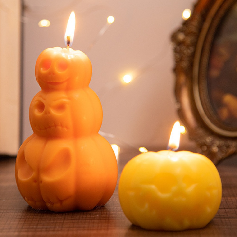 Description Picture 2 of itemHalloween Pumpkin Silicone Candle Mold Expression Squash Soap Resin Crystal Mould Festival Party Chocolate Making Set Desk Decor