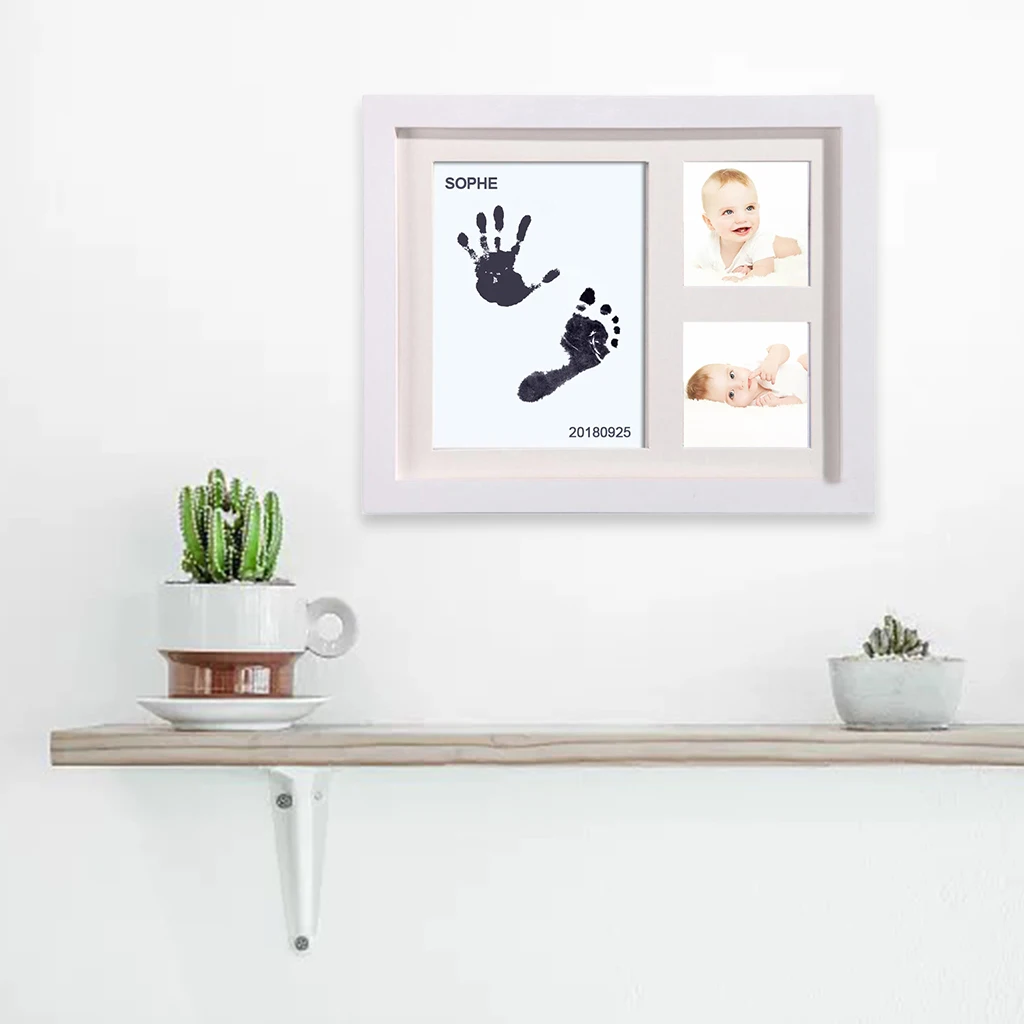 Beautiful Baby  Pad W/ Pictures    Hand Foot Print for Registry Keepsake Nursery Decor Christmas 