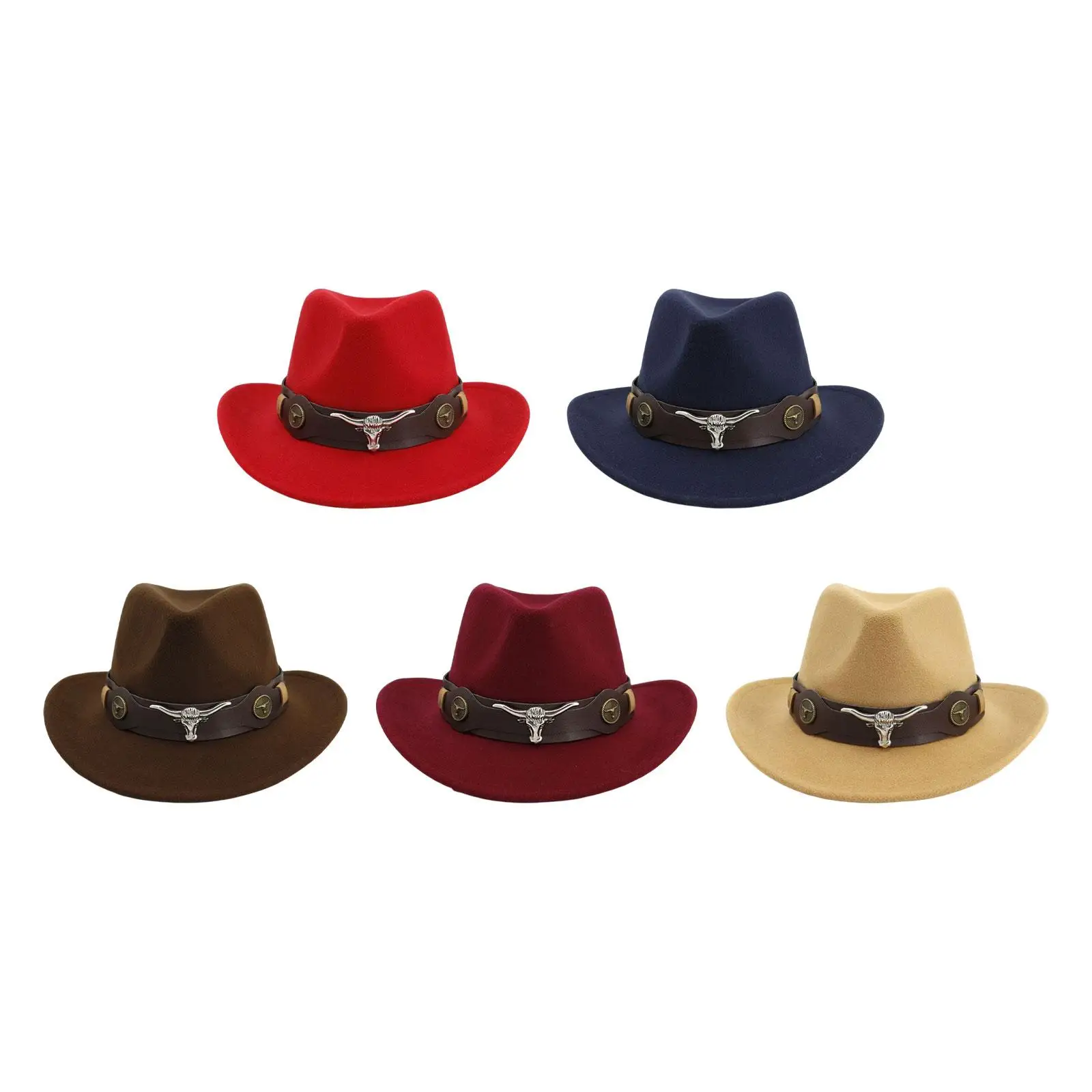 Casual Cowboy Hat, Props Wide Brim Lightweight Costume Cosplay Comfortable Cowgirl Hat for Men Adults Outdoor Street Travel