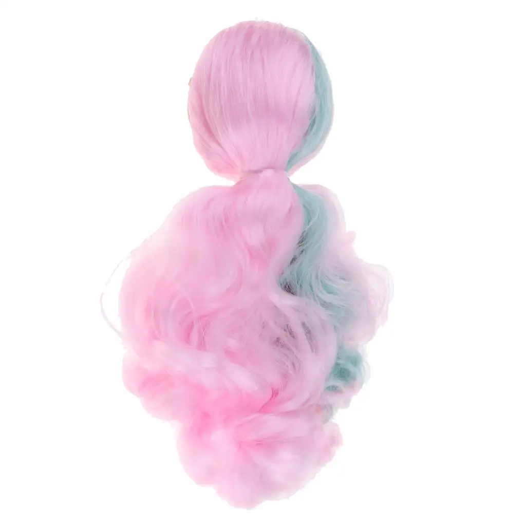 Fashion Gradient Long Curly Hair Dolls Head Scalp Shell for 12inch Neo Blythe Custom DIY Making