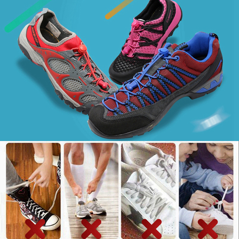 Sneaker Schnürsenkel elastisch ohne Krawatte Schnürsenkel Stretching Lock Lazy Schnürsenkel schnelle Gummi Schnürsenkel Erwachsenen Kinder Schuh zubehör – Detail 10