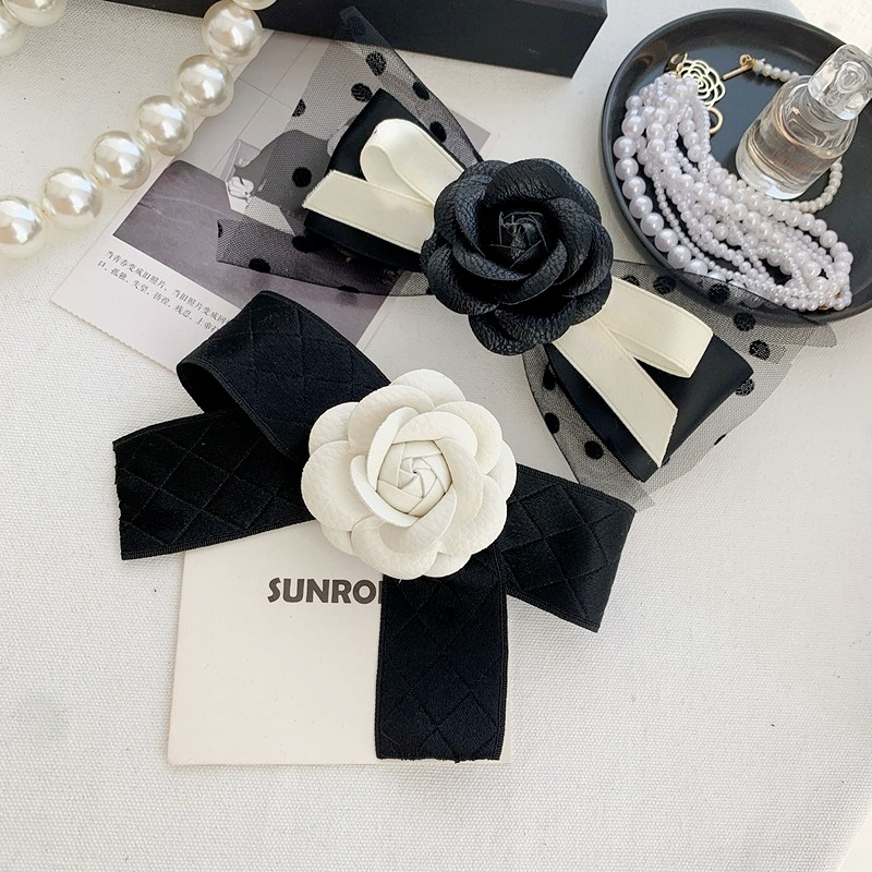 Neue Spitze Bogen Haarnadel Seil Welle Blume Ins Ring Clip Kamelie Krawatte Scrunchies Haarspangen Für Frauen Mädchen Kopfschmuck – Detail 1