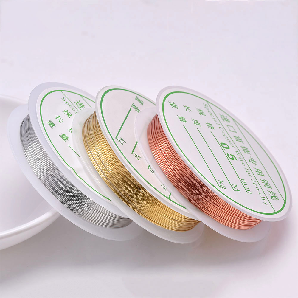 0,2-1mm Tricolor Kupfer Draht Beständig Starke Linie Farbecht Perlen Draht Für Schmuck Machen Lieferungen und Crafting – Detail 4