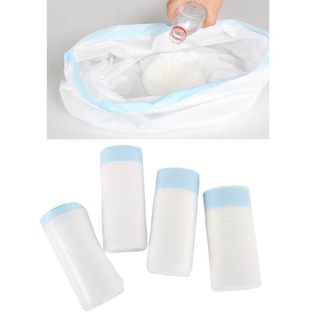 Commode Liners Toilet Bags Universal Drawstring Bag Commode Chair Disposable Large Strong for Elderly Travel Camping