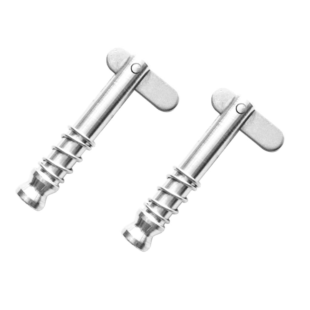 2 x Bimini Quick Release Pins Stainless Steel Spring