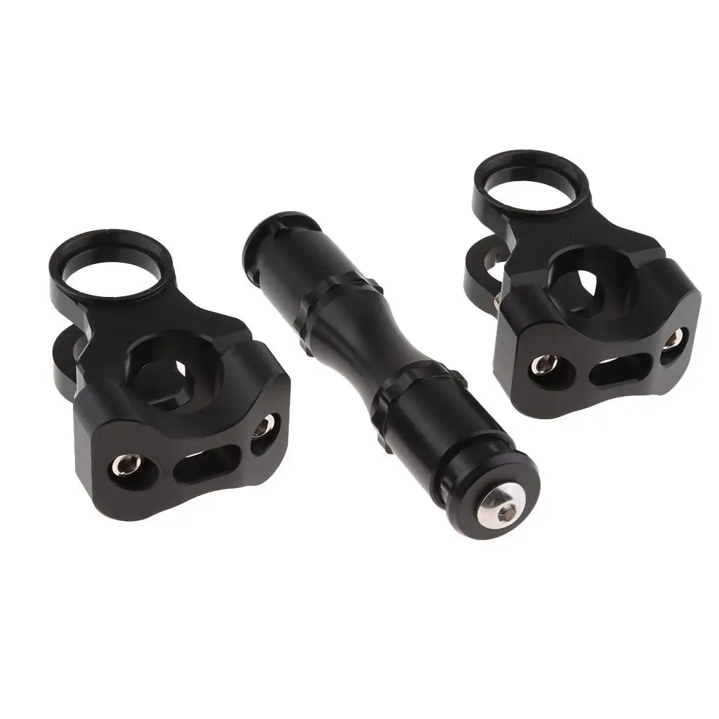 Easy Handlebar Clamp Replace Install Black Motorcycle Professional Accessory