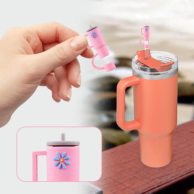 4pcs Straw Cover Cap Fit With Stanley Cup, Silicone Straw Stopper