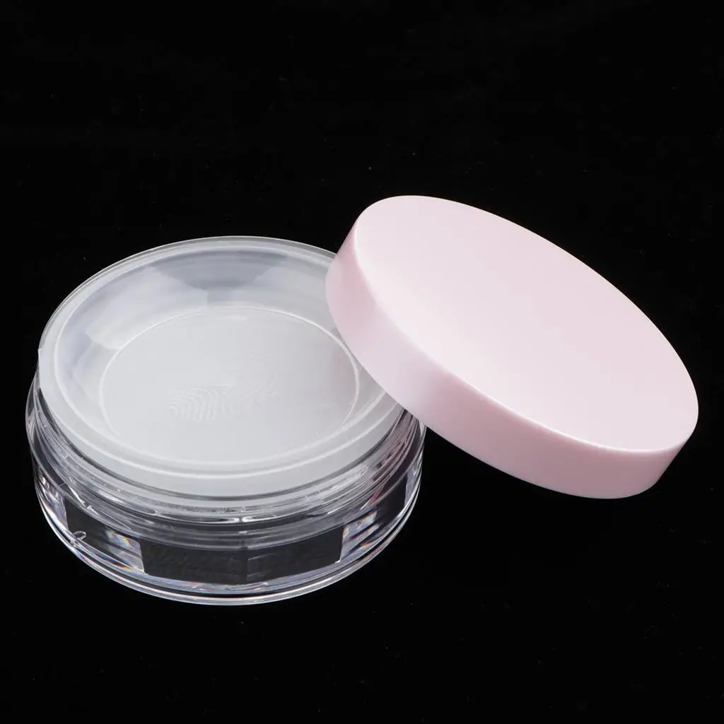 Plastic Pink Blush Eyeshadow Container Case Box with Sifter 10g