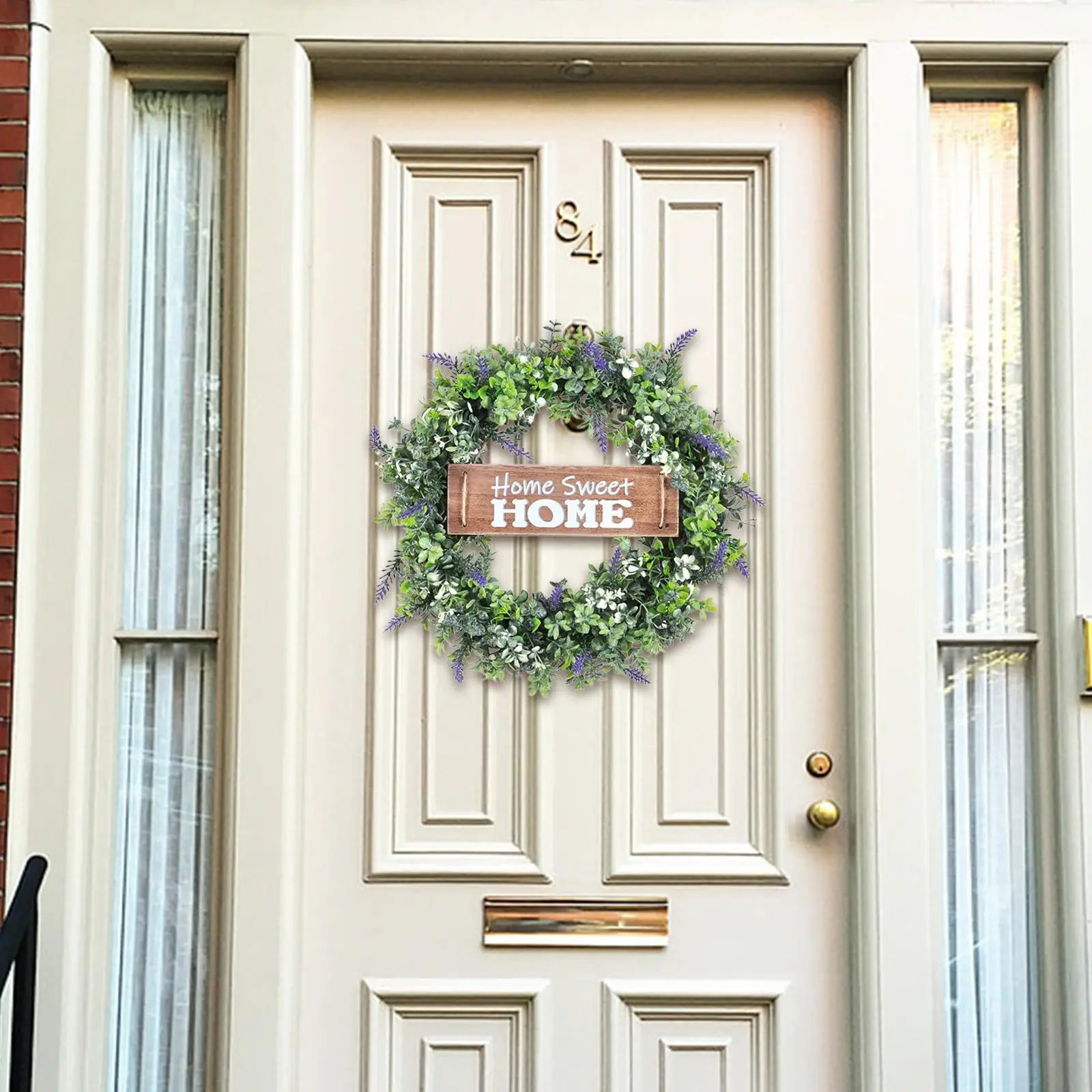 Eucalyptus Leaves Wreath for Front Door sign Board Outdoor Porch Party
