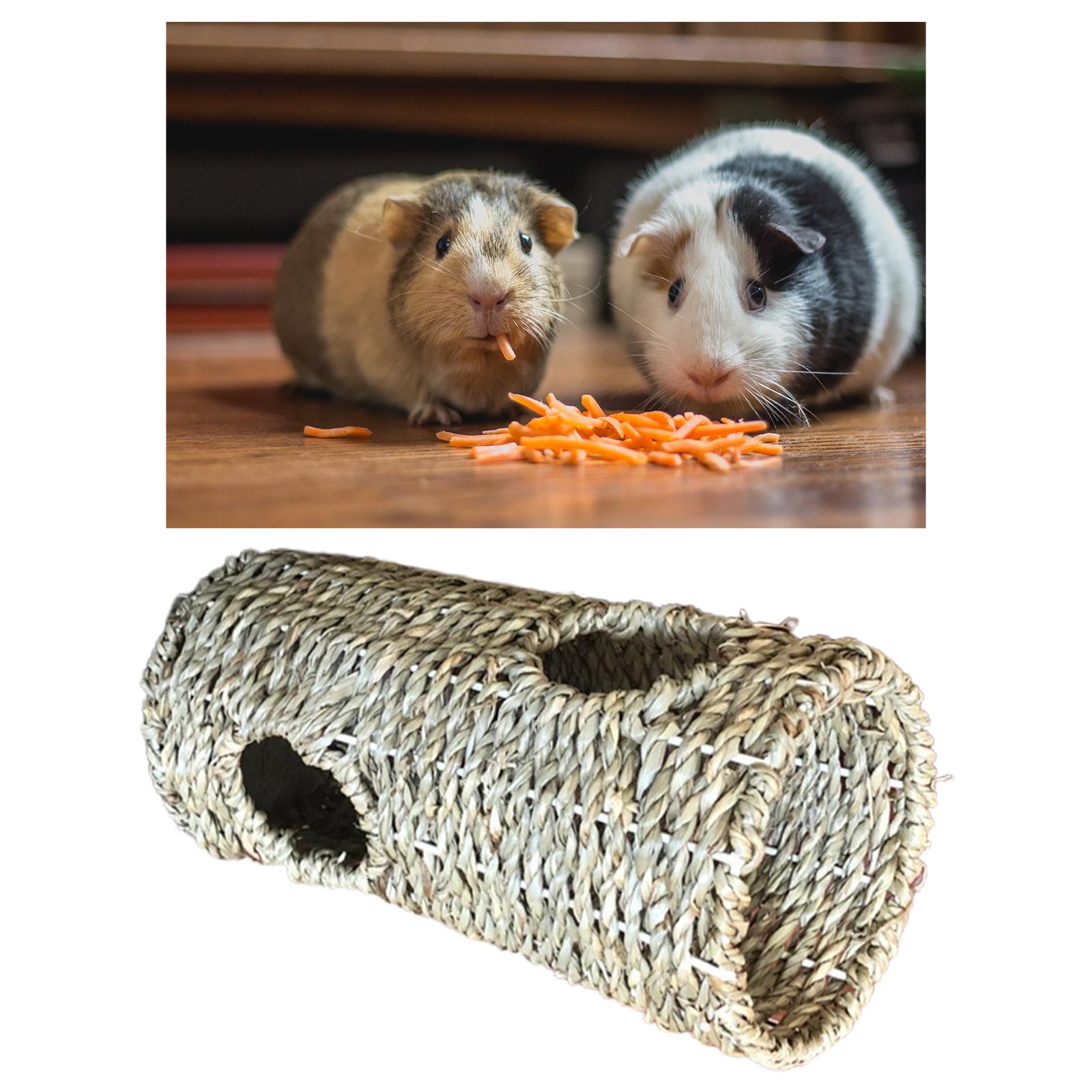 Hamster Grass Tunnel Lightweight Straw Tunnel for Hamster Mice Ferrets