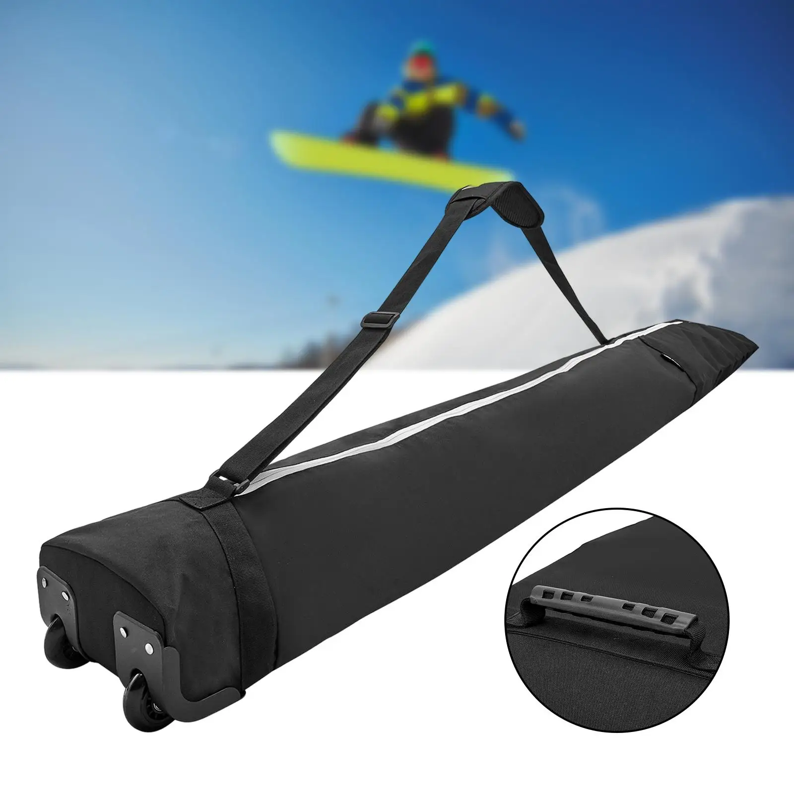 Rolling Snowboard Bag Extendable with Wheels Transport Wrap for Flying Waterproof Protection Sleeve for Outdoor Snowboard Gifts