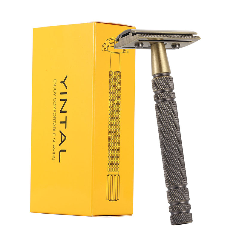 Best of YINTAL Men's Bronze Classic Double-sided Manual Razor Long Handle Safety Razors Shaving Replaceable Classic Razors Reviews & Tips