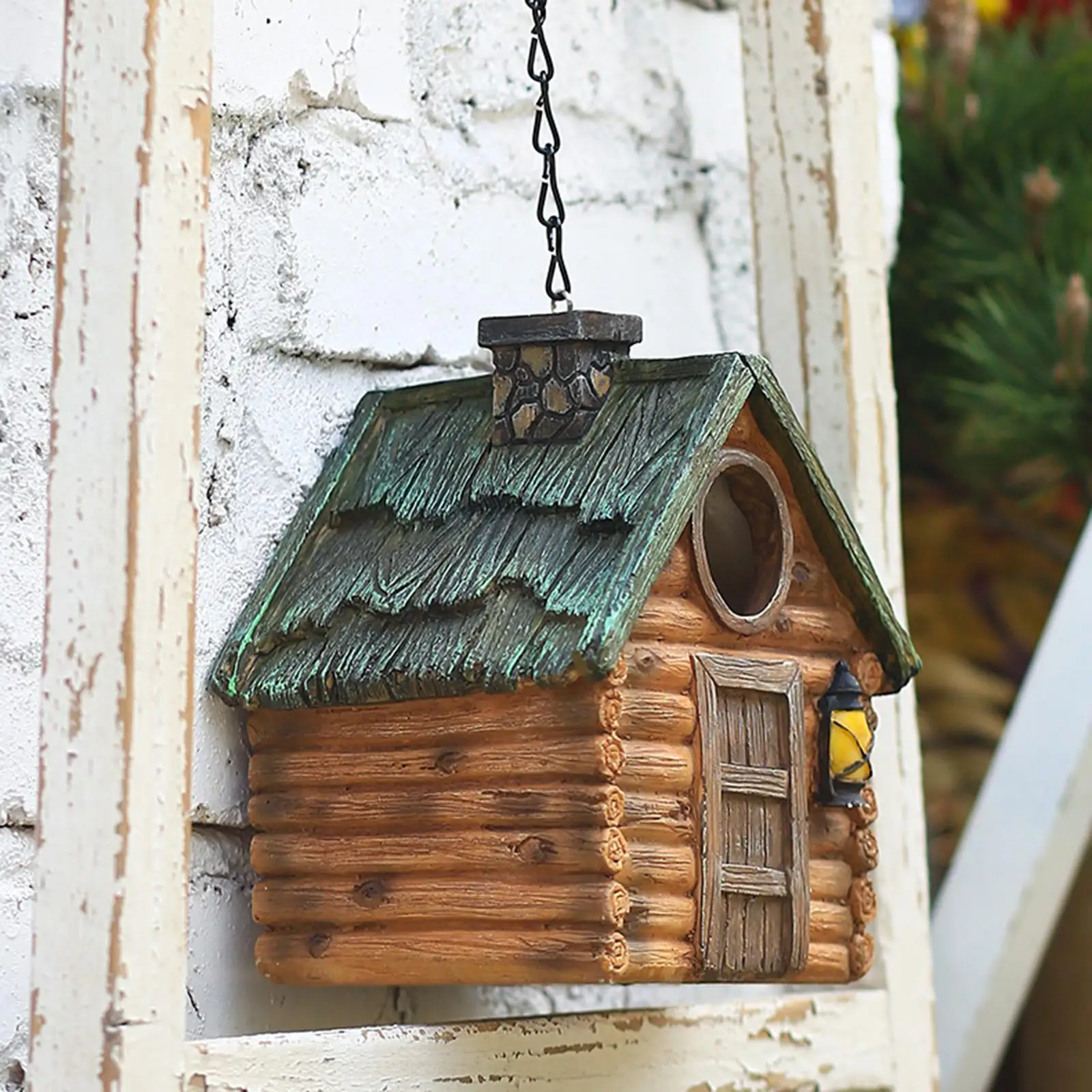 Hanging Birdhouses Hummingbird Nest Shelter for Cardinal Bluebird Birds Hut Outdoor Bird Nest for Window Yard Patio Garden Lawn