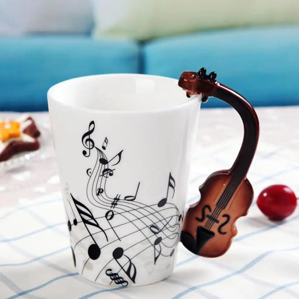 400ml Musical Instruments Ceramic  Cup Music Cup Gift