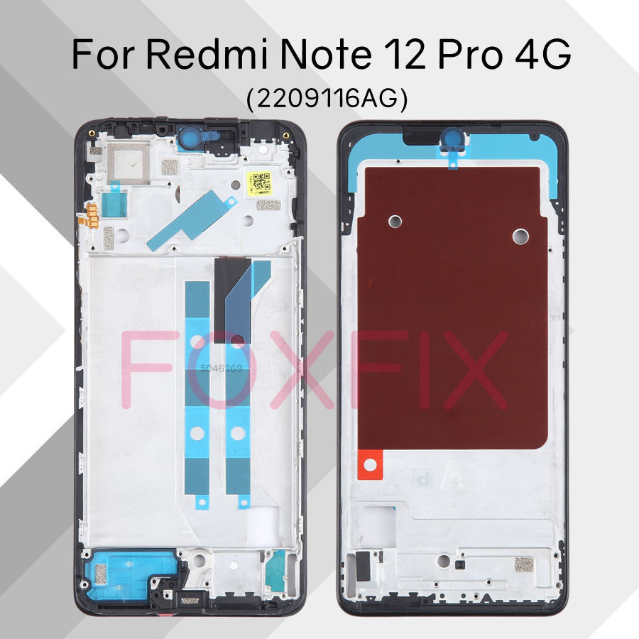 Рамка переднего экрана для Xiaomi Redmi Note 12 Pro 4G, средняя рамка  ЖК-дисплея, сменная пластина, ‎ 2209116AG | AliExpress