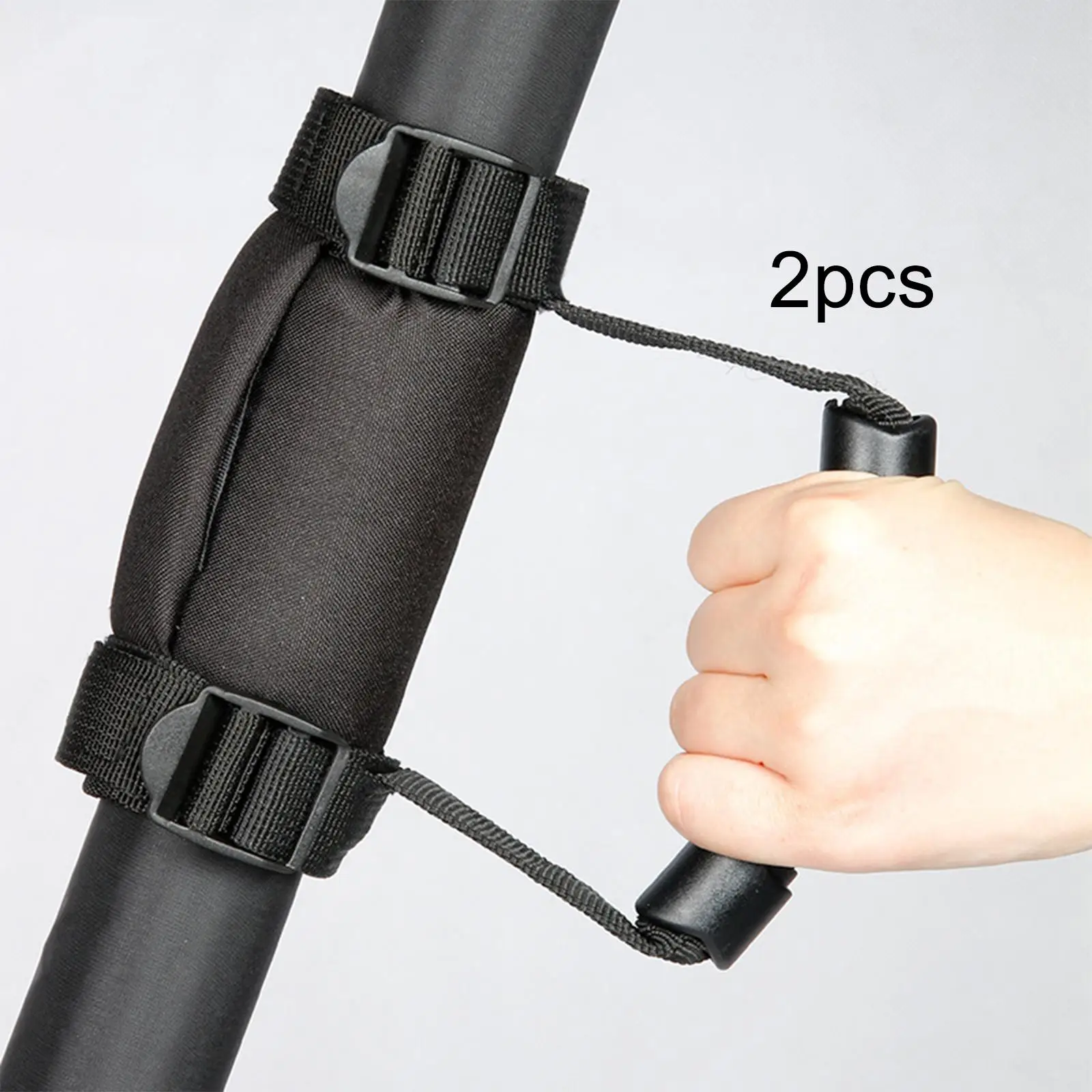 2x Replacement Roll Cage Grab Bar Handles Safe Riding Accessories Safety Straps Grab Handles Hand Hold Hand Grip for ATV UTV
