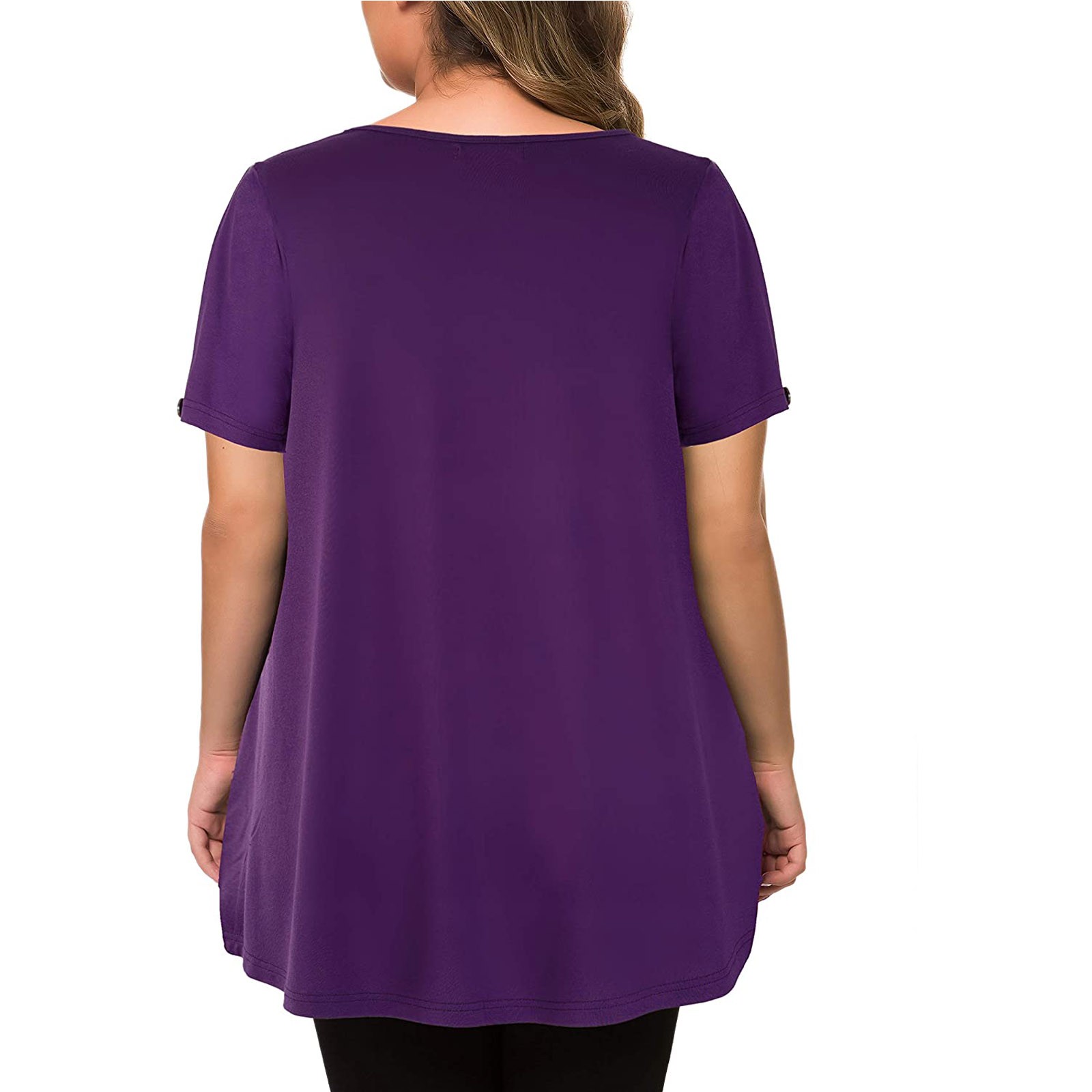 curta casual topo solto feminino plissado blusa