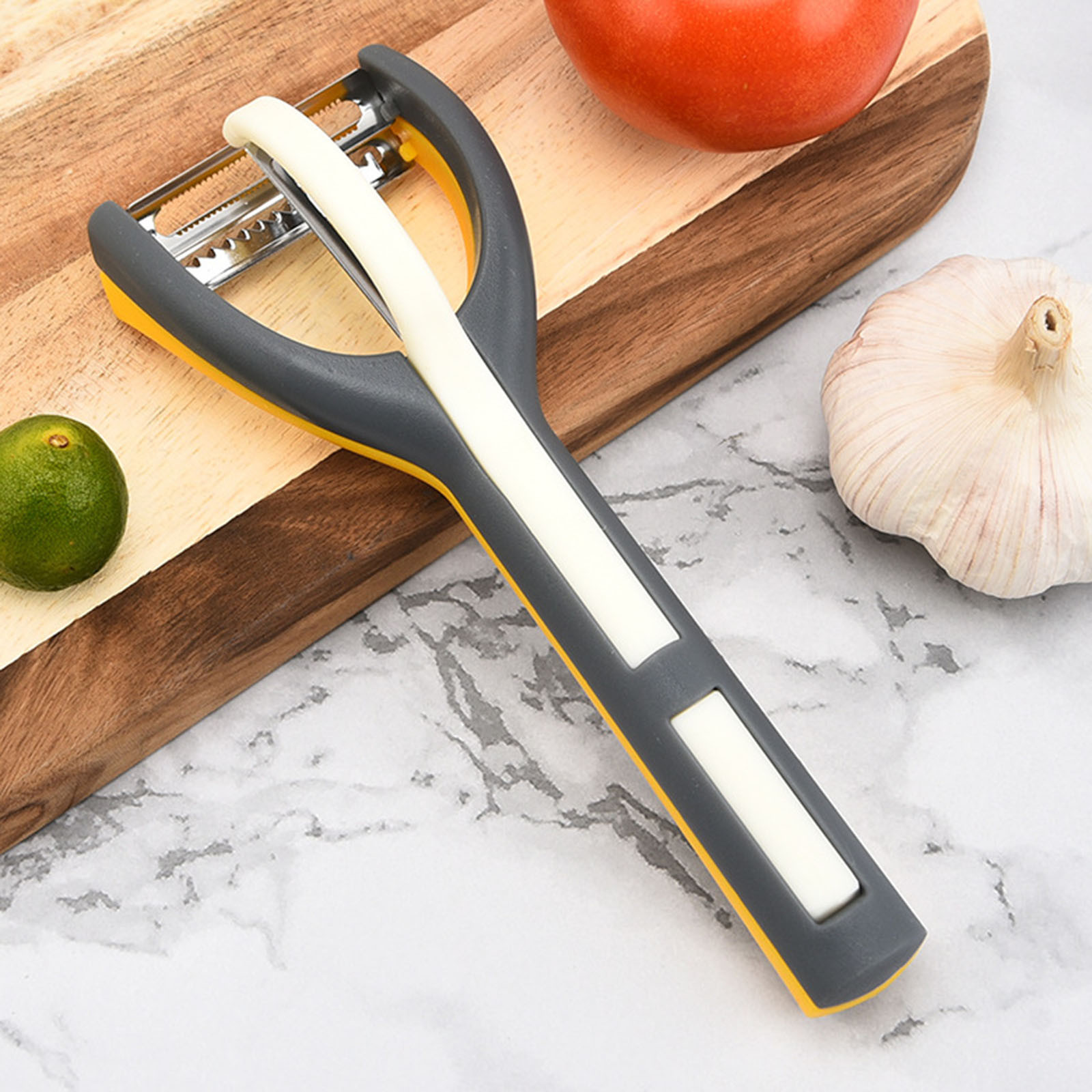 Stainless Steel Three Piece Set Peeler Household Multifunctional Melon Planer Plastic Handle Grater Kitchen Fruit Peeler Set
