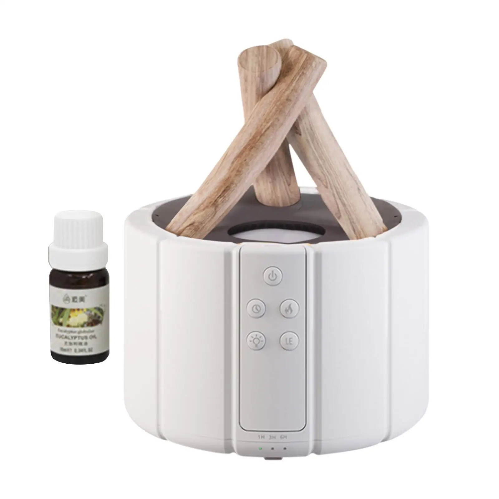 Flame Aroma Diffuser Flame Humidifier, 250ml, Quiet with Fireplace Gift Air