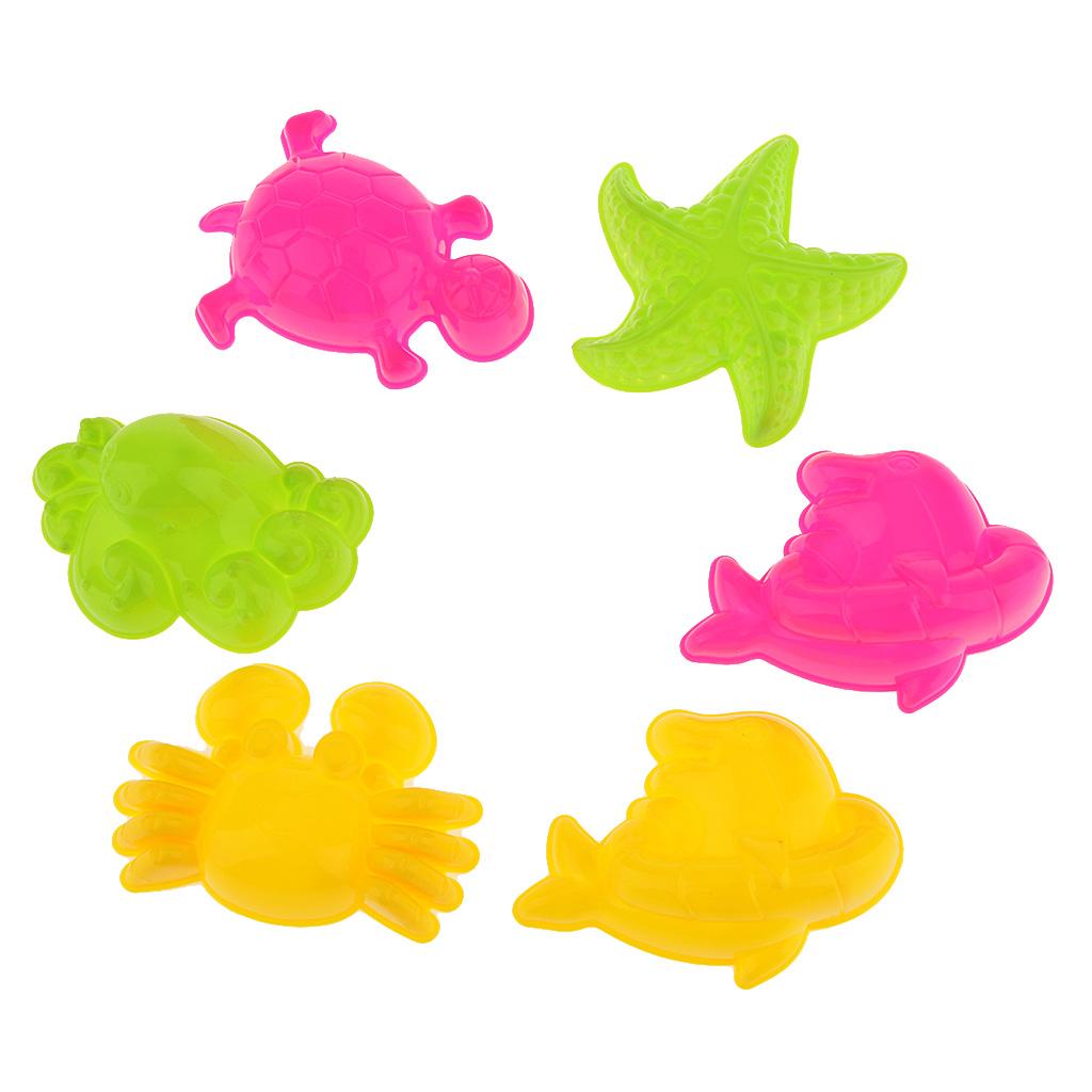 Set of 6 Sea Animal  Clay  Beach Park Indoor Toy Random Color