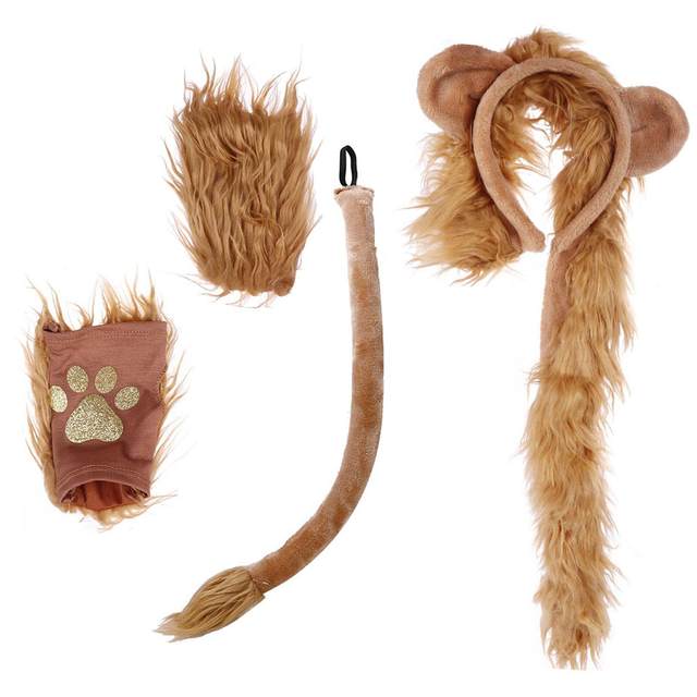 Plush Animal Lion Costume Cosplay Fancy Dress for Party Holiday Photo Prop