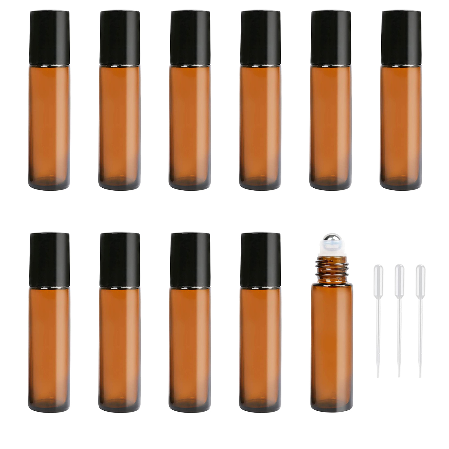 Best of 5PC 1 / 2 / 3 / 5 / 10ML Empty Amber Roll On Glass Bottles Pulse Essential Oil Roller Ball Makeup Tools Refillable Liquid Container Reviews & Tips