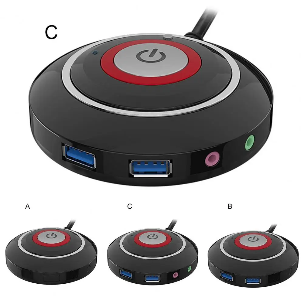 Un dispositivo negro con un botón rojo y un botón verde