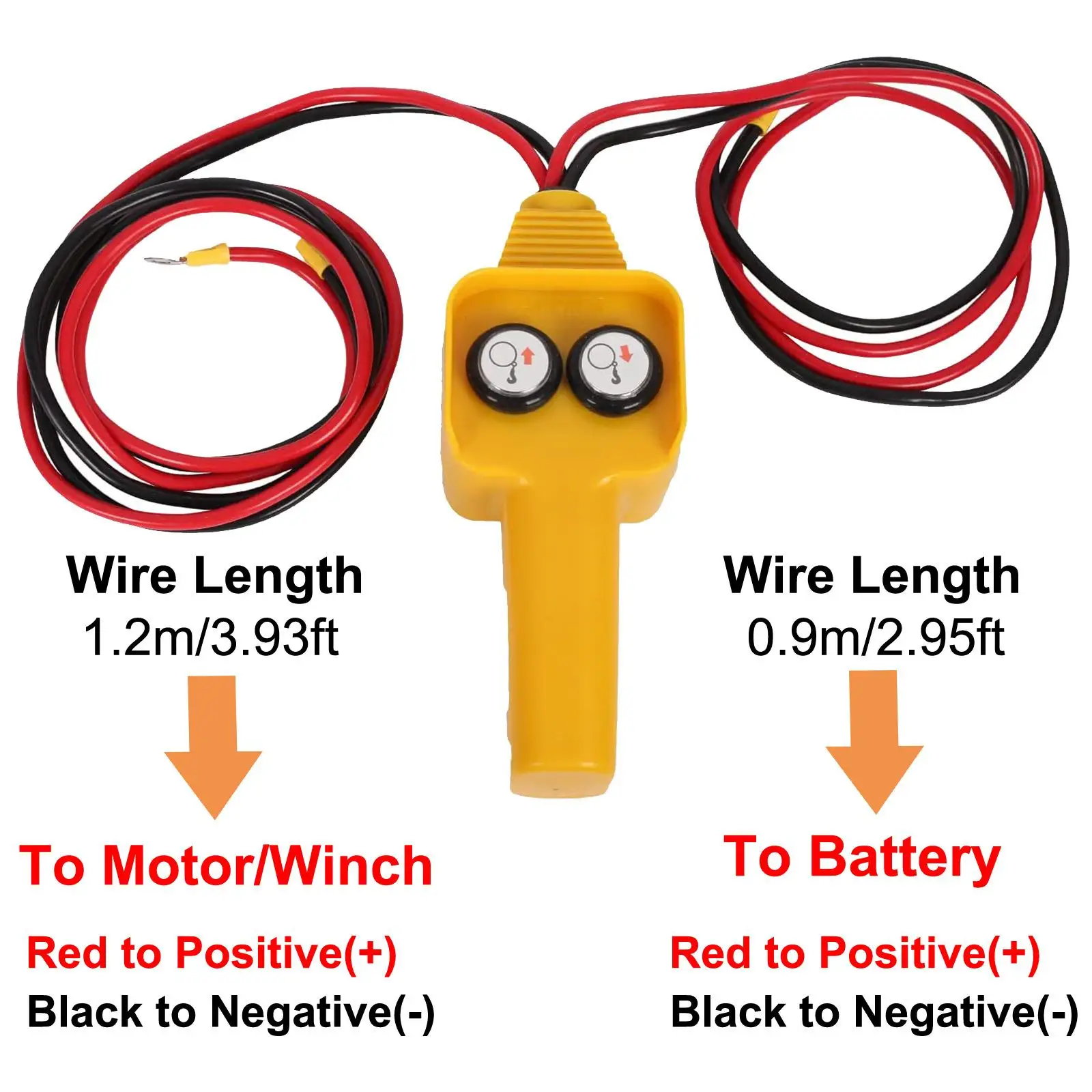 Electric Winch Control Handle 12V 24V Push Button Remote Control Handle Wired Winch Controller Winch Switch Crane Switch