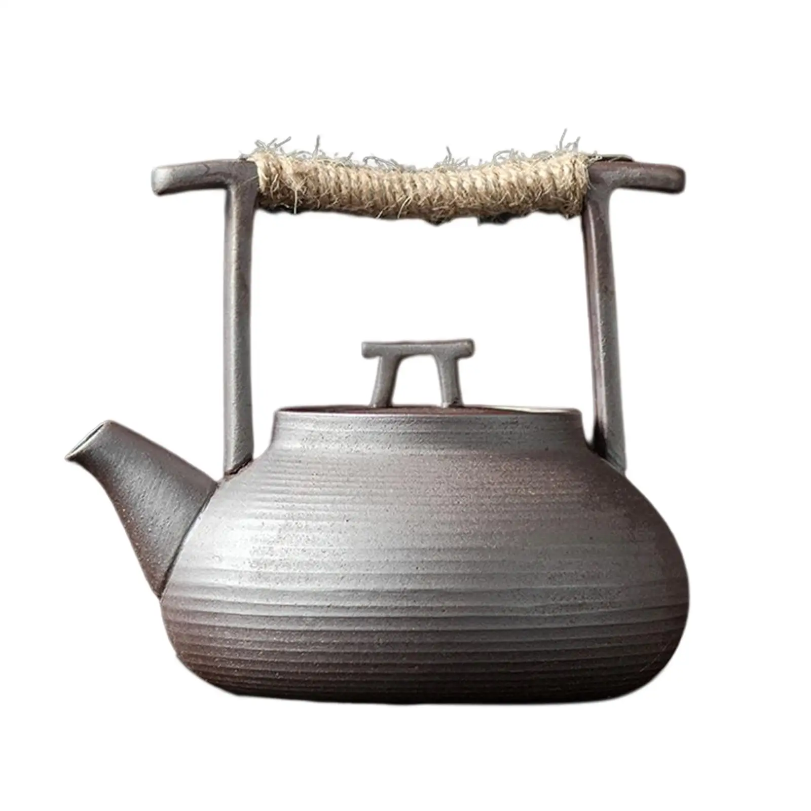 Ceramic Tea Kettle Water Kettle Tea Pot Ergonomic Handle Handmade Teapot Warmer for Home Kitchen Teahouse Dining Room Picnic