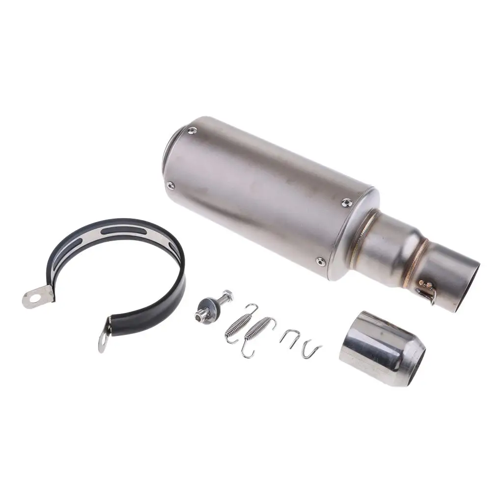 Universal Motorcycle Modified Exhaust   6-51mm Silver