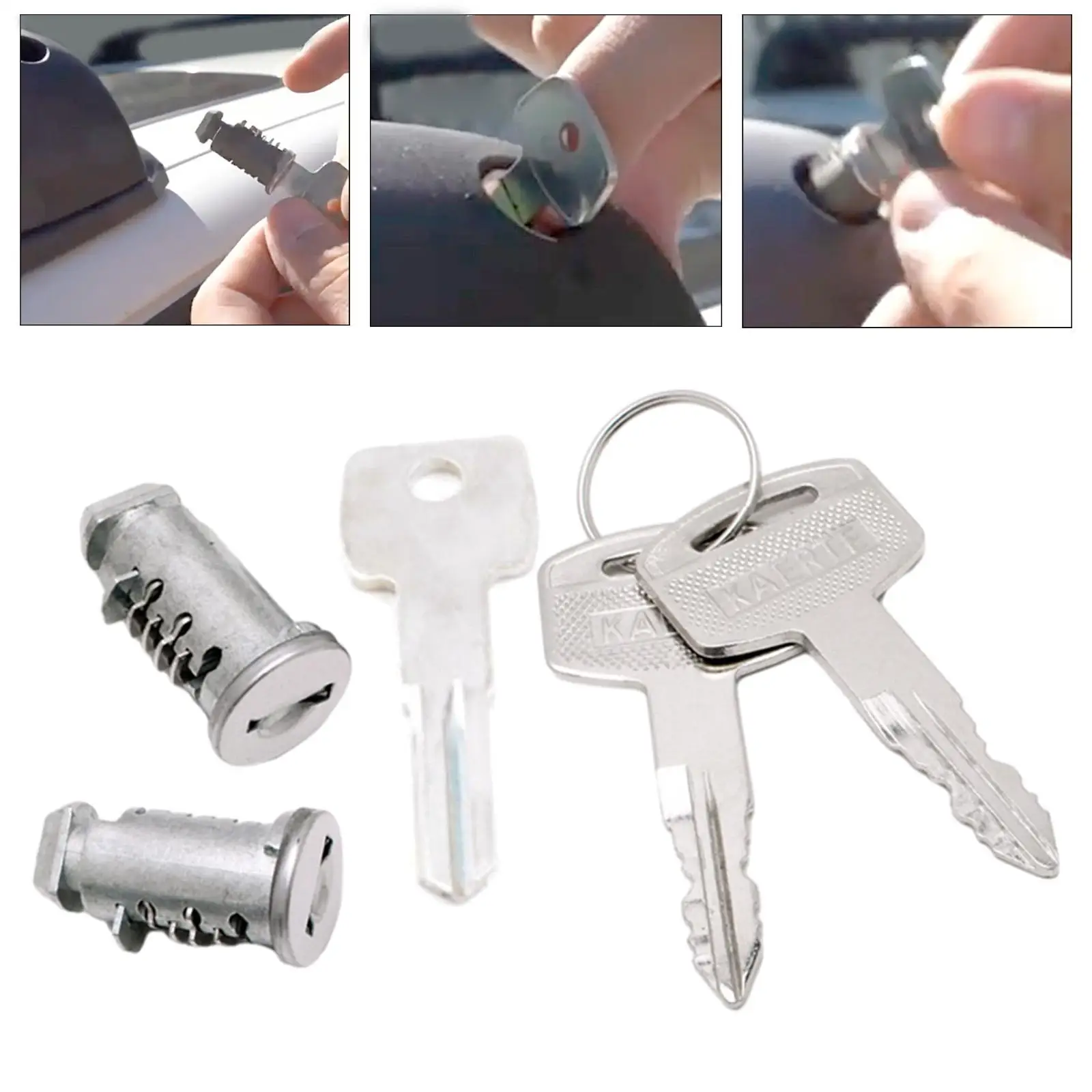 2 Pieces Lock Cylindes Cross Bars Locks and Key Kit for Car Rack Locks