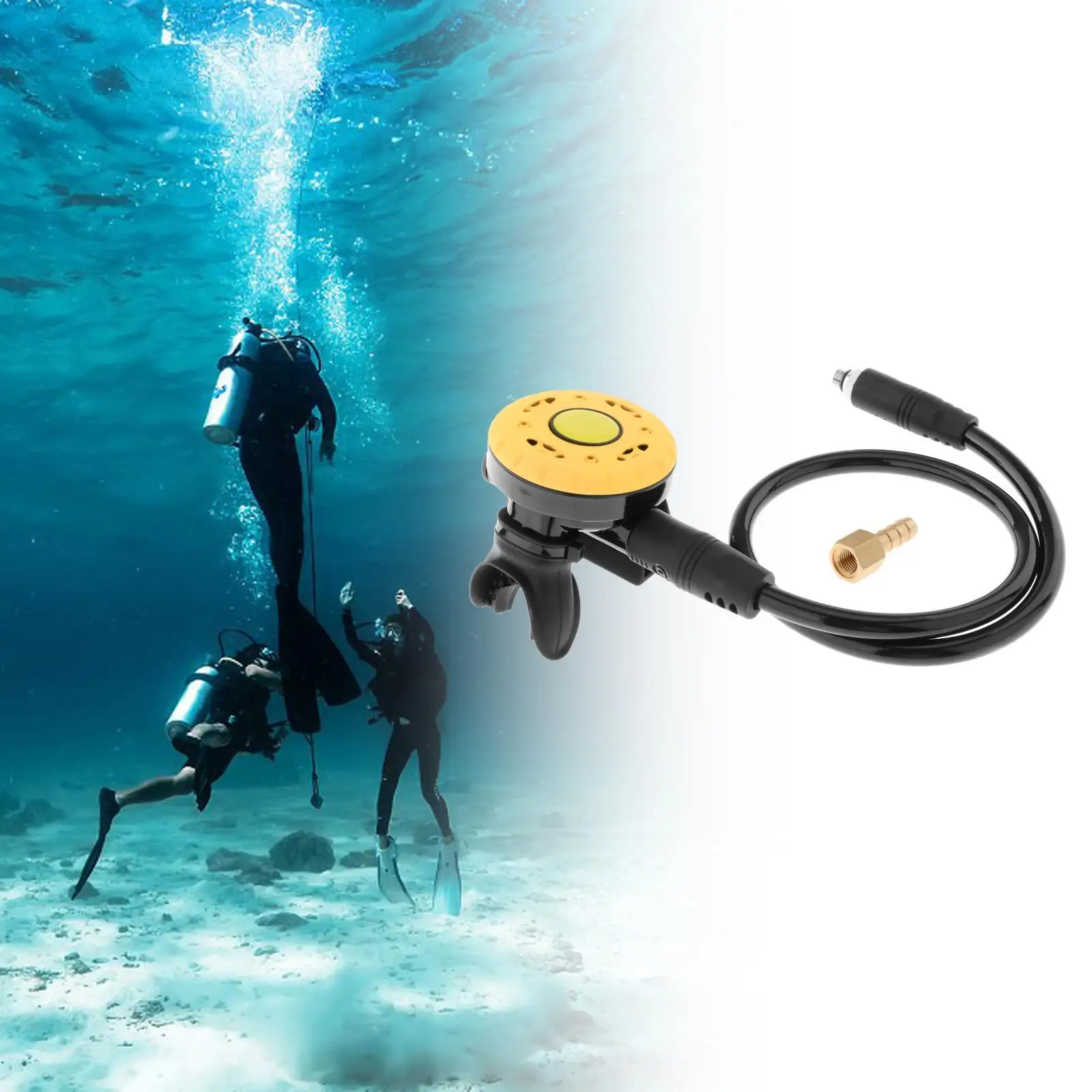 Scuba Diving Regulator, Second Secondary Breathing Adjuster, Set for Scuba Diving Gear Spare, with Mouthpiece